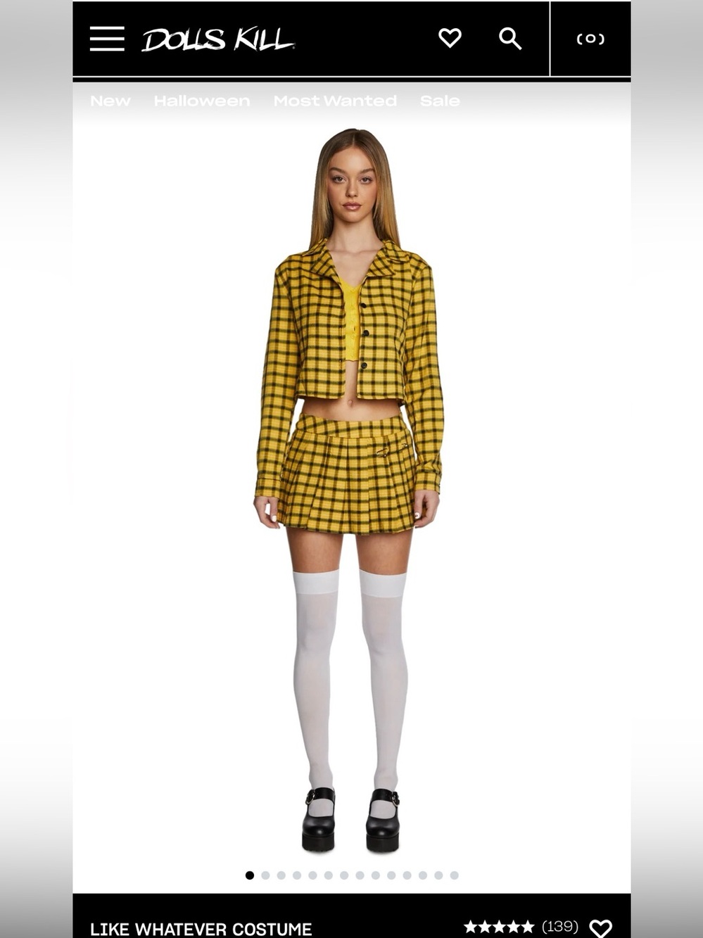 NWT Dolls Kill Clueless “like whatever” size medium set